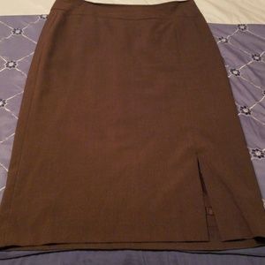 CLC brown dress skirt with slit in front